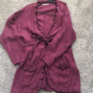 Sarah Clemens linen jacket 42” bust